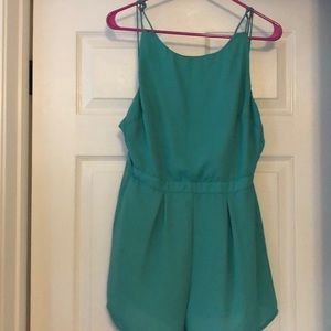 Aqua Romper with open back